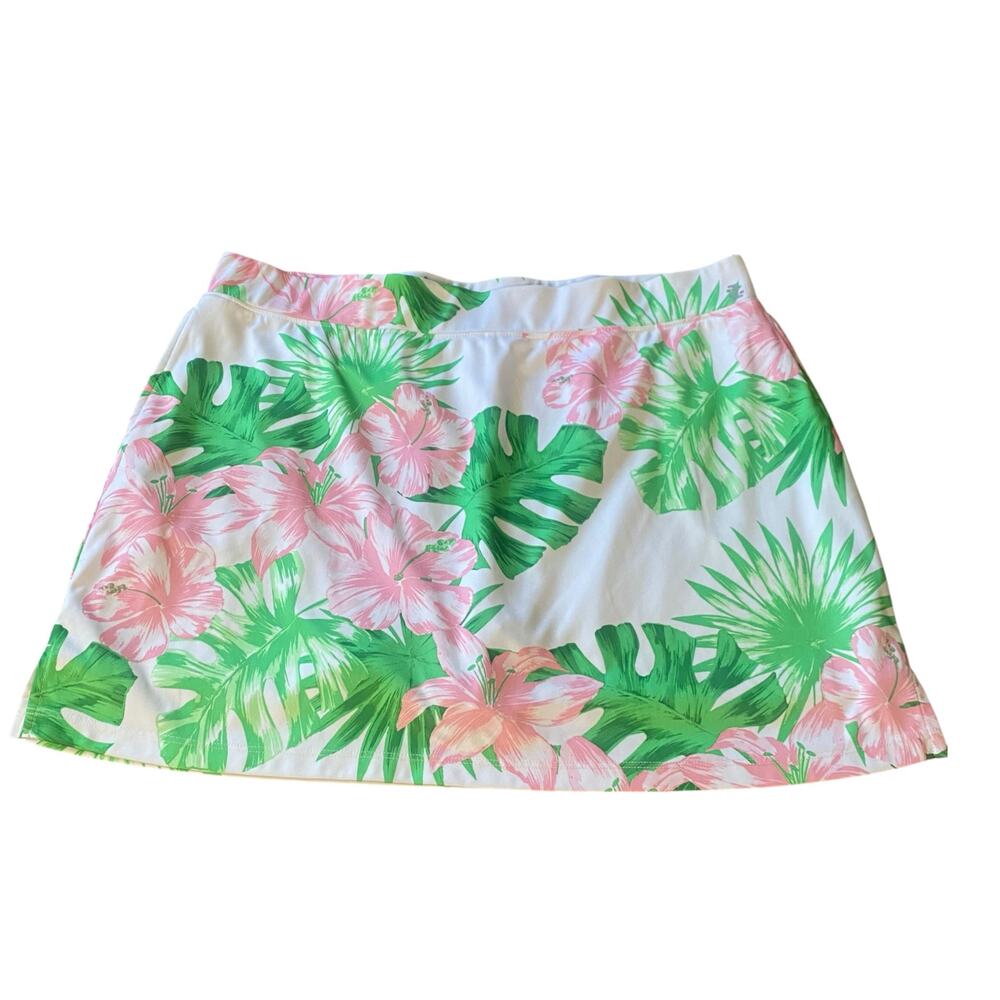 Women’s Izod Golf Size X-Large Sports Athletic Skorts Green Pink White Tropical